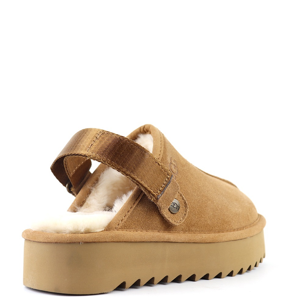 Goldenstar Clog Platform — Chestnut