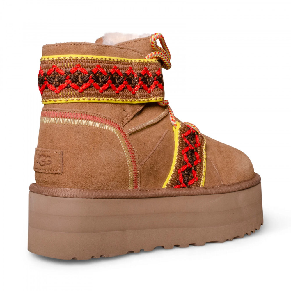 Classic Mini Braid Platform — Chestnut