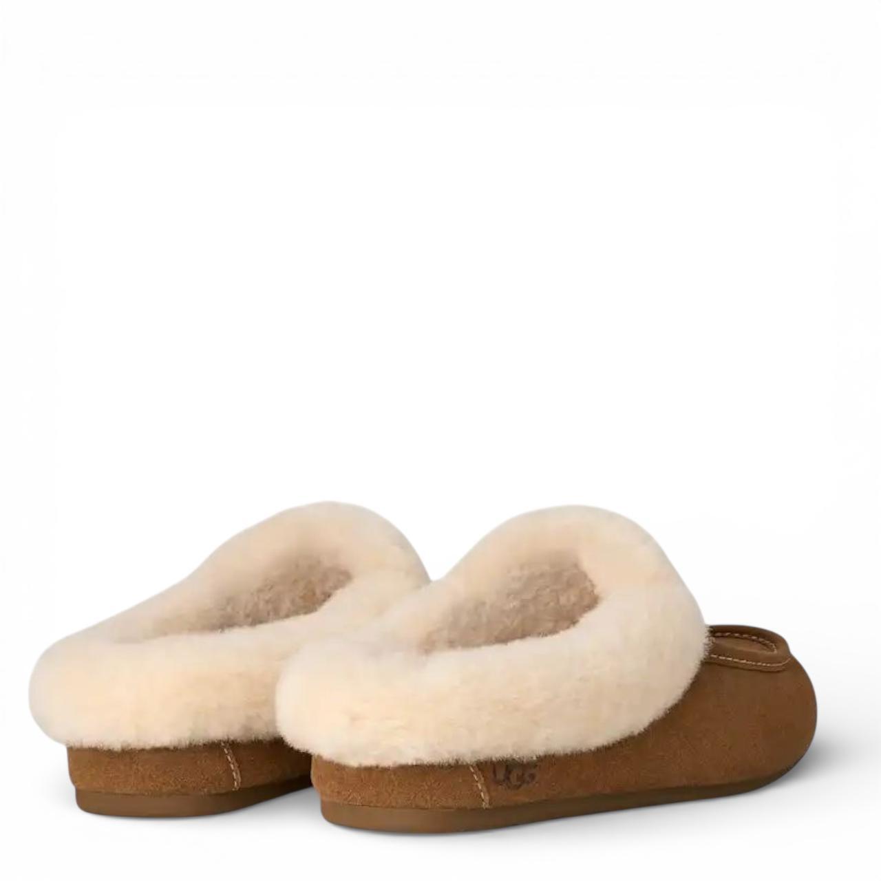 Ansley Mule Slipper — Chestnut