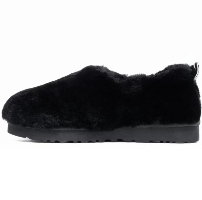 UGG Hailey Fluff Slippers — Black