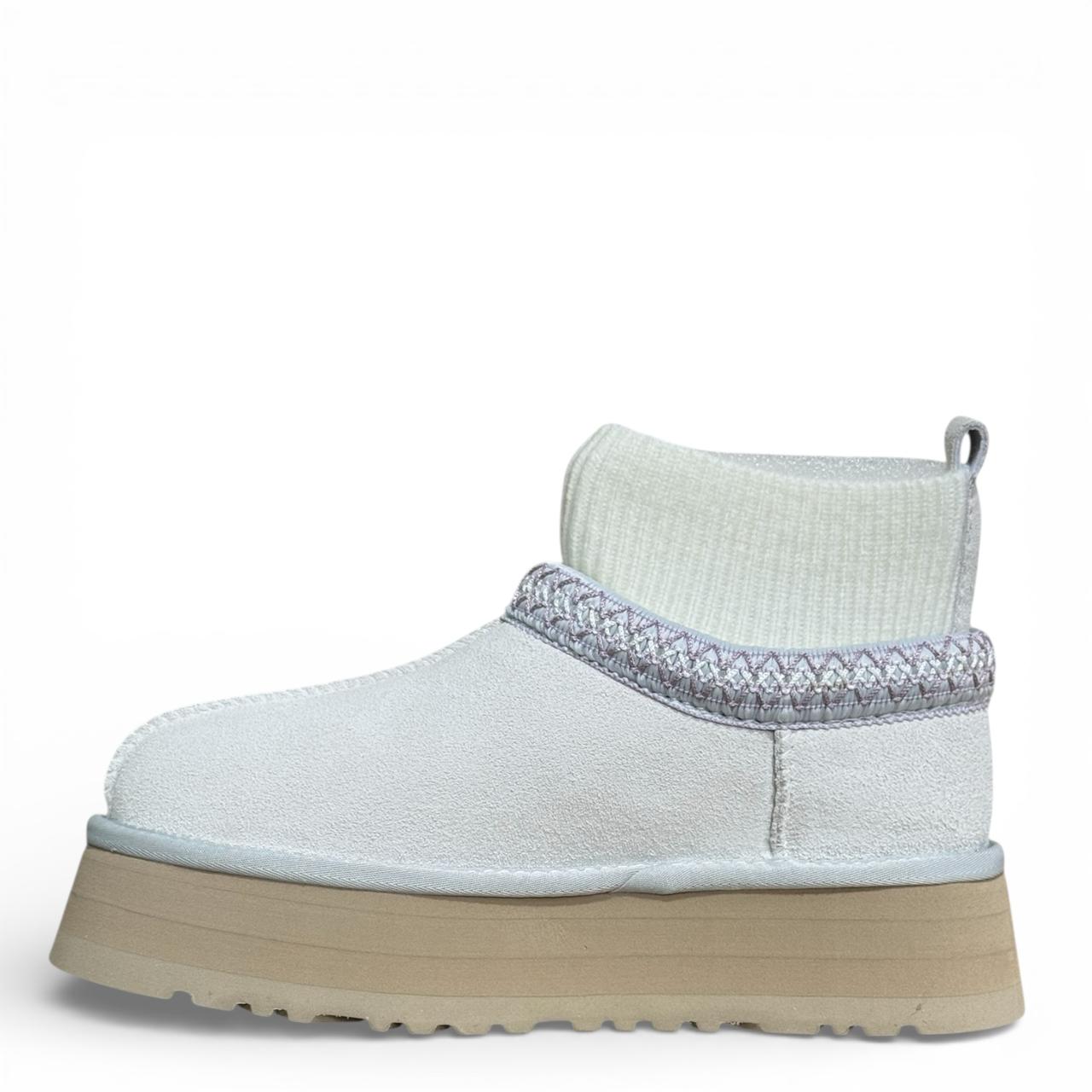 Tazz Platform Knit — White
